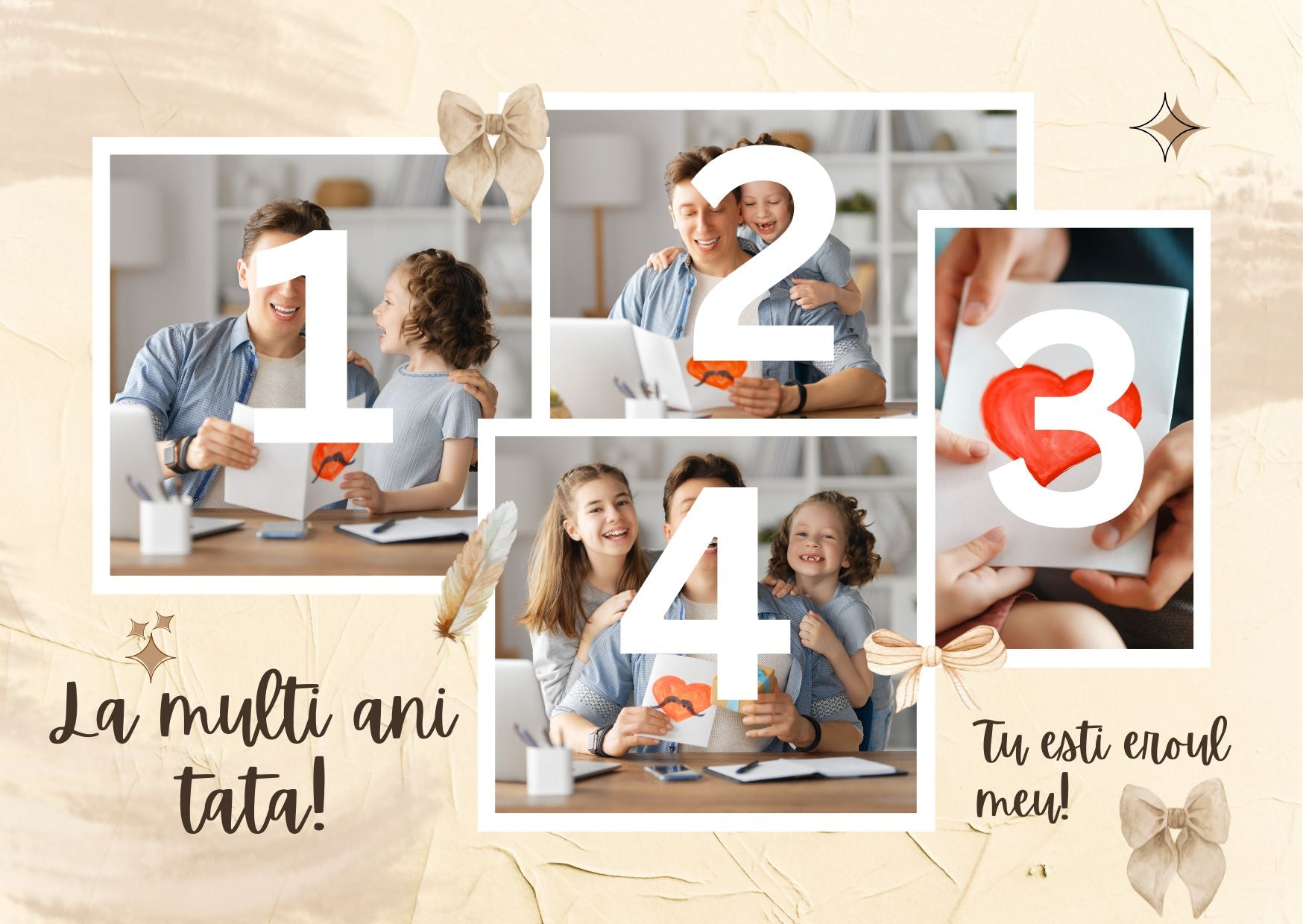Tablou personalizat cu colaj foto pentru tata, tablou canvas pentru perete